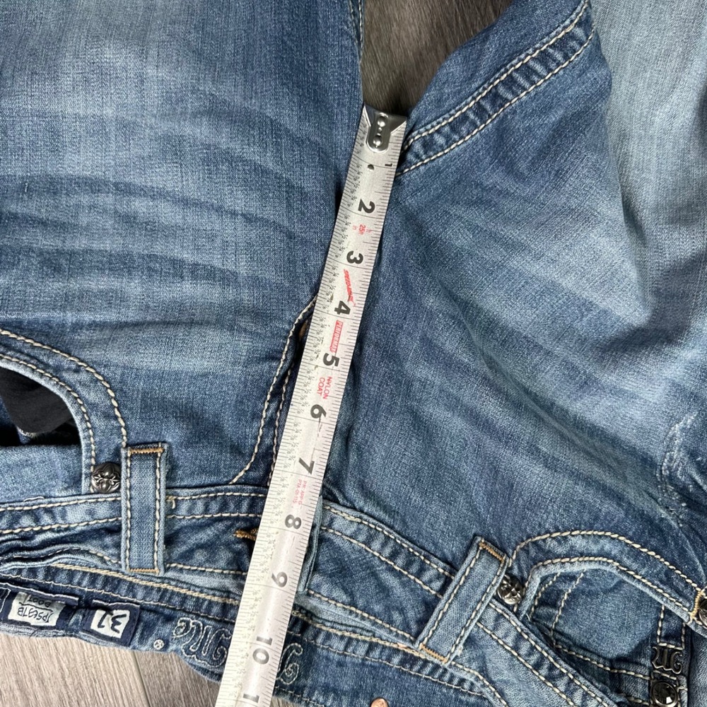 Miss Me Bootcut Jeans Size 31 Embellished Cross Pockets Medium Wash Y2K lowrise - Picture 8 of 8